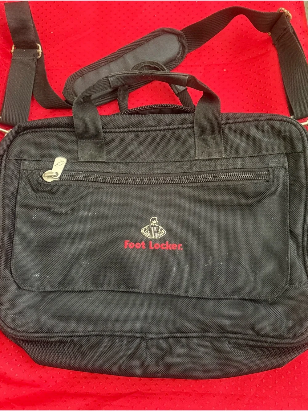Foot Locker Black Messenger / Laptop Bag Adjustable Shoulder Strap